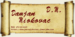 Damjan Miokovac vizit kartica